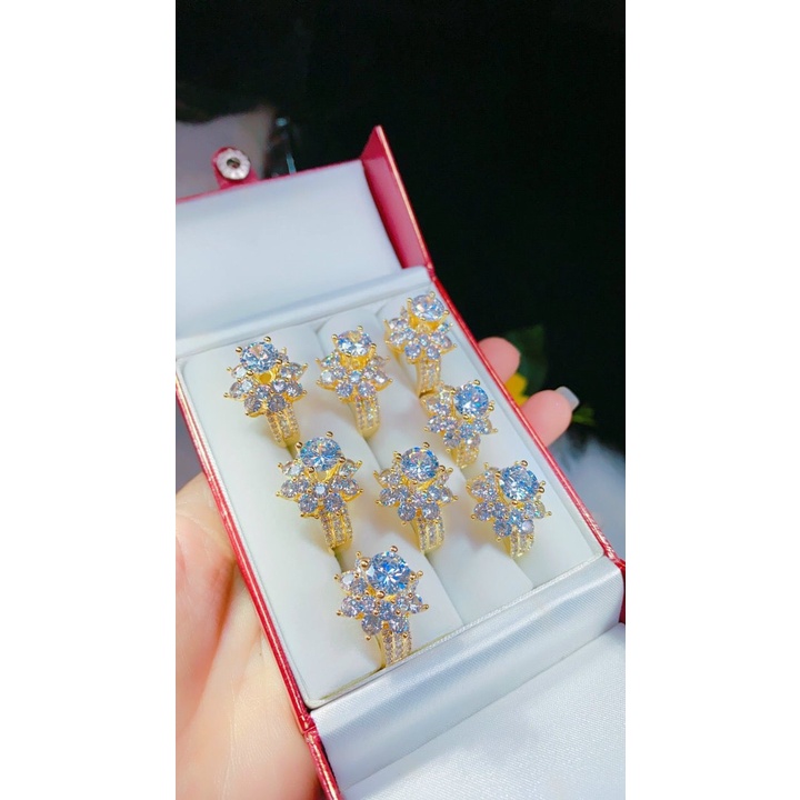 Nhẫn nữ đính đá mạ vàng 18k N020 Namoo jewelry