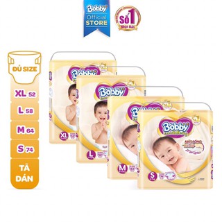 🎖tặng quà🎖tã dán bobby extra soft dry size xs96/ s40