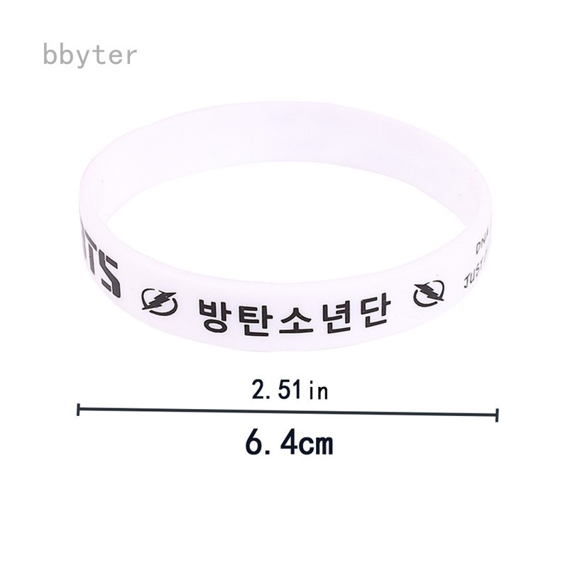 Bbyter 1 Vòng Đeo Tay Silicone KPOP BTS Mắc Xích Không Ngày