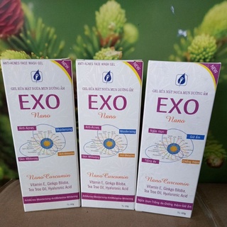 Sữa rửa mặt nghệ nano EXO 60g hết thâm ngừa mụn dưỡng ẩm