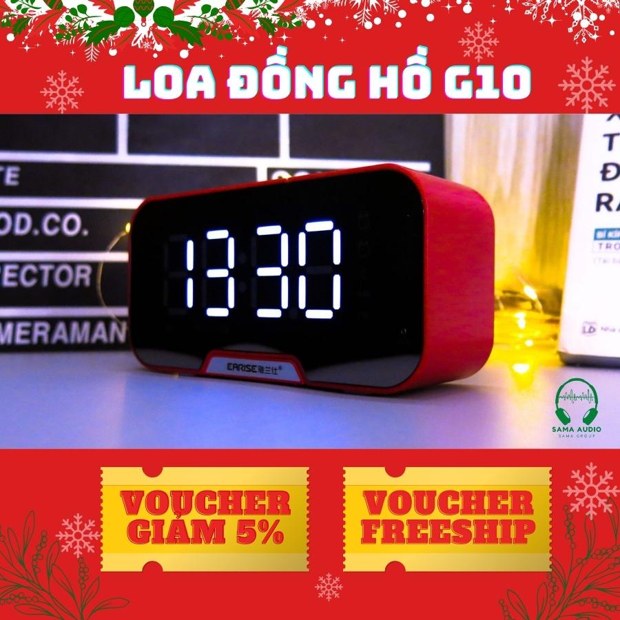 Loa Bluetooth Màn Hình Led G10 | Loa Không Dây Tích Hợp Đồng Hồ - Báo Thức - Đài FM - Màn Hình Gương - Đo Nhiệt Độ Phòng