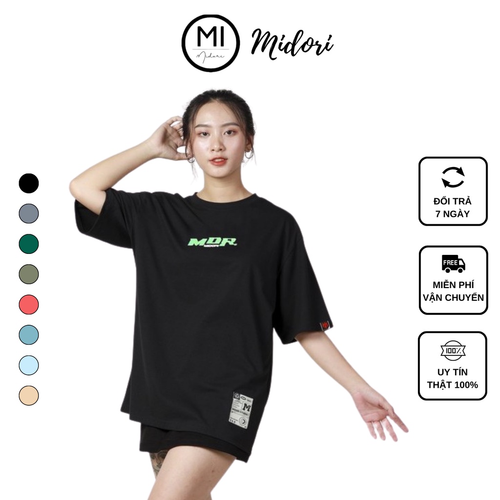 Áo phông unisex Nam Nữ thun tay lỡ Form Rộng In Nổi MDR Local Brand Chính Hãng Mi Midori