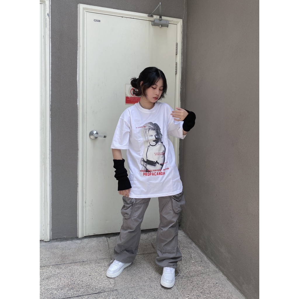 Áo thun unisex thời trang Treminal phong cách cá tính màu trắng - A029