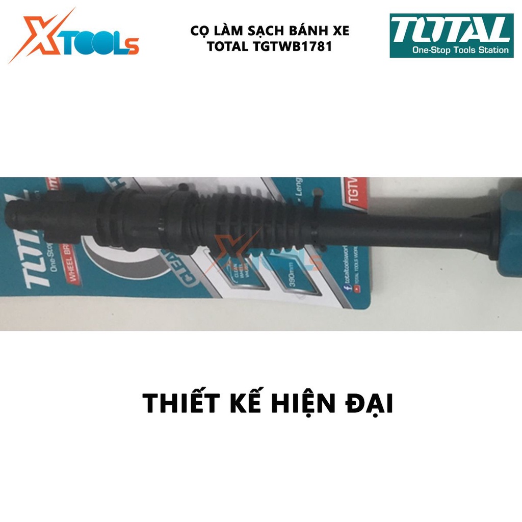 Cọ làm sạch bánh xe TOTAL TGTWB1781 Bàn chải chà rửa Chiều dài 390mm, Chất liệu nhựa PP và PA66+30GF, làm sạch bụi