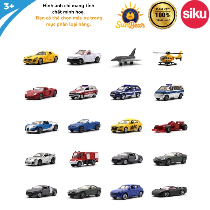 Đồ chơi mô hình xe Hot Wheels Matchbox Tomica Siku 1:64 - Sun Bear