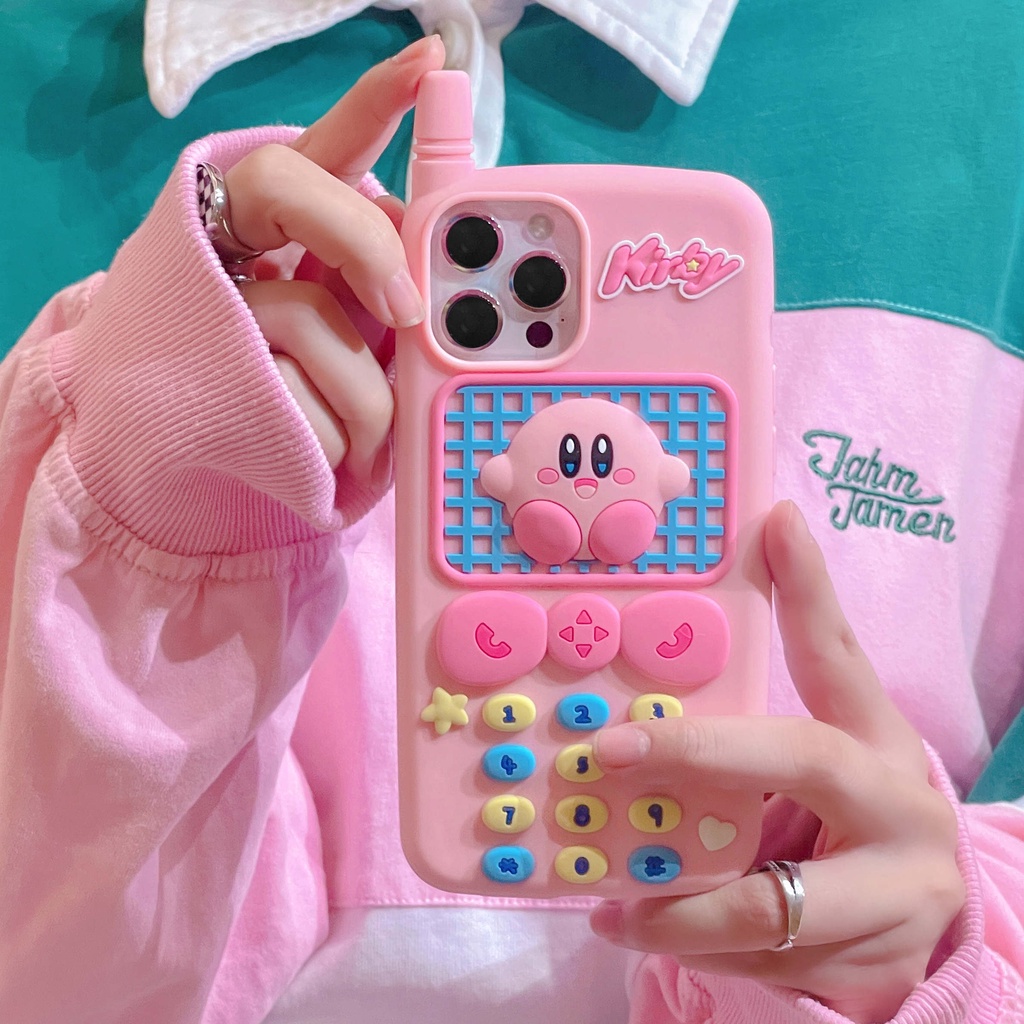 Ốp Điện Thoại Silicone Mềm Chống Sốc In Hình Pinky Kirby 3D Cho IPhone 13 12 Pro MAX 11 Pro MAX 7P 8P 7 8 Plus XS MAX XR X