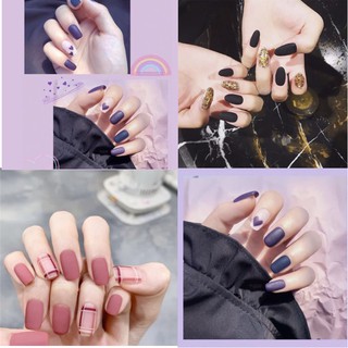 Set 24 móng tay giả, nail giả trang trí trẻ trung sành điệu AF