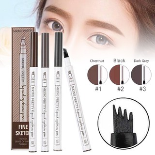 Bút Vẽ Lông Mày Thiết Kế 4 Đầu Hình Nĩa Không Thấm Nước
