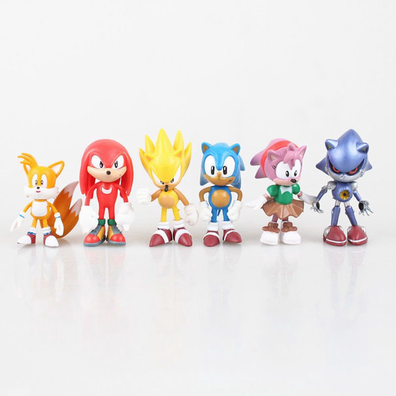 Set 6 Mô Hình Nhân Vật Trong Sonic The Hedgehog