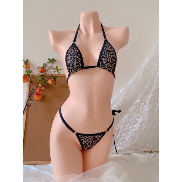 BK023 Bộ lọt khe nữ - set áo và quần chíp lọt khe nữ hoạ tiết gợi cảm - Cô chủ nhỏ chuyên sỉ