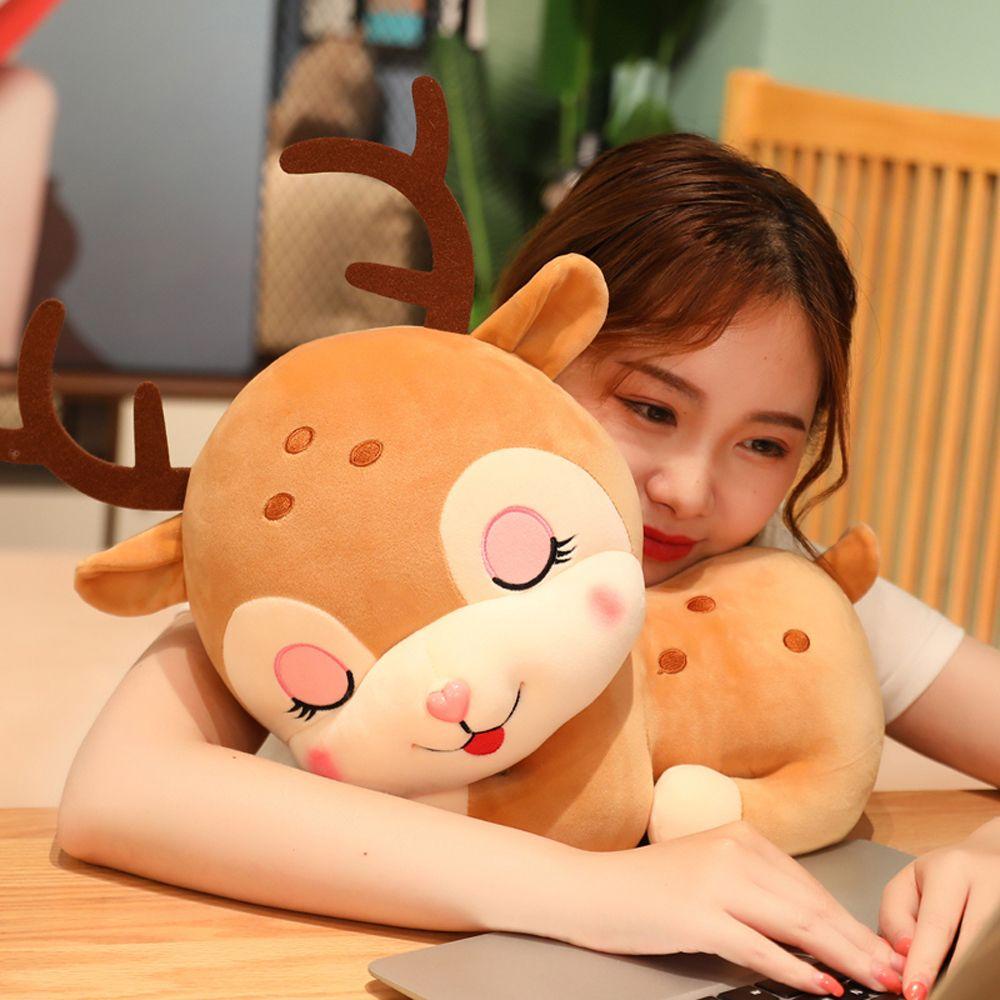 Đồ chơi nhồi bông Hình Hươu Cao Cổ Đáng Yêu Trang Trí Nhà Cửa
