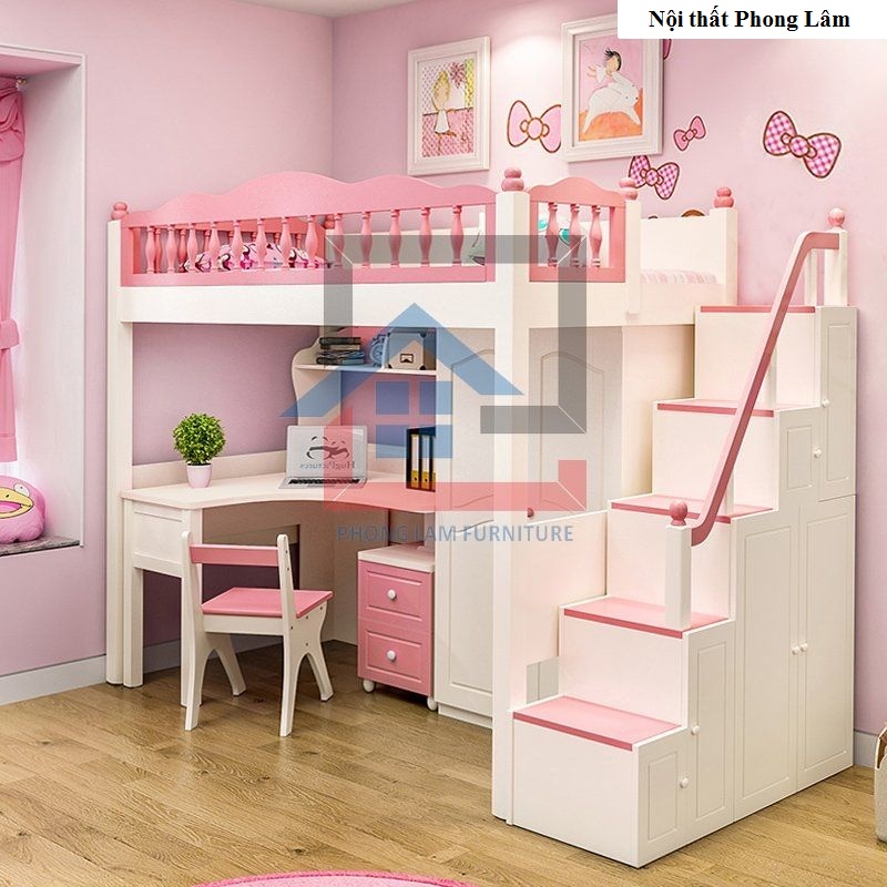 Giường tầng cho bé gái
