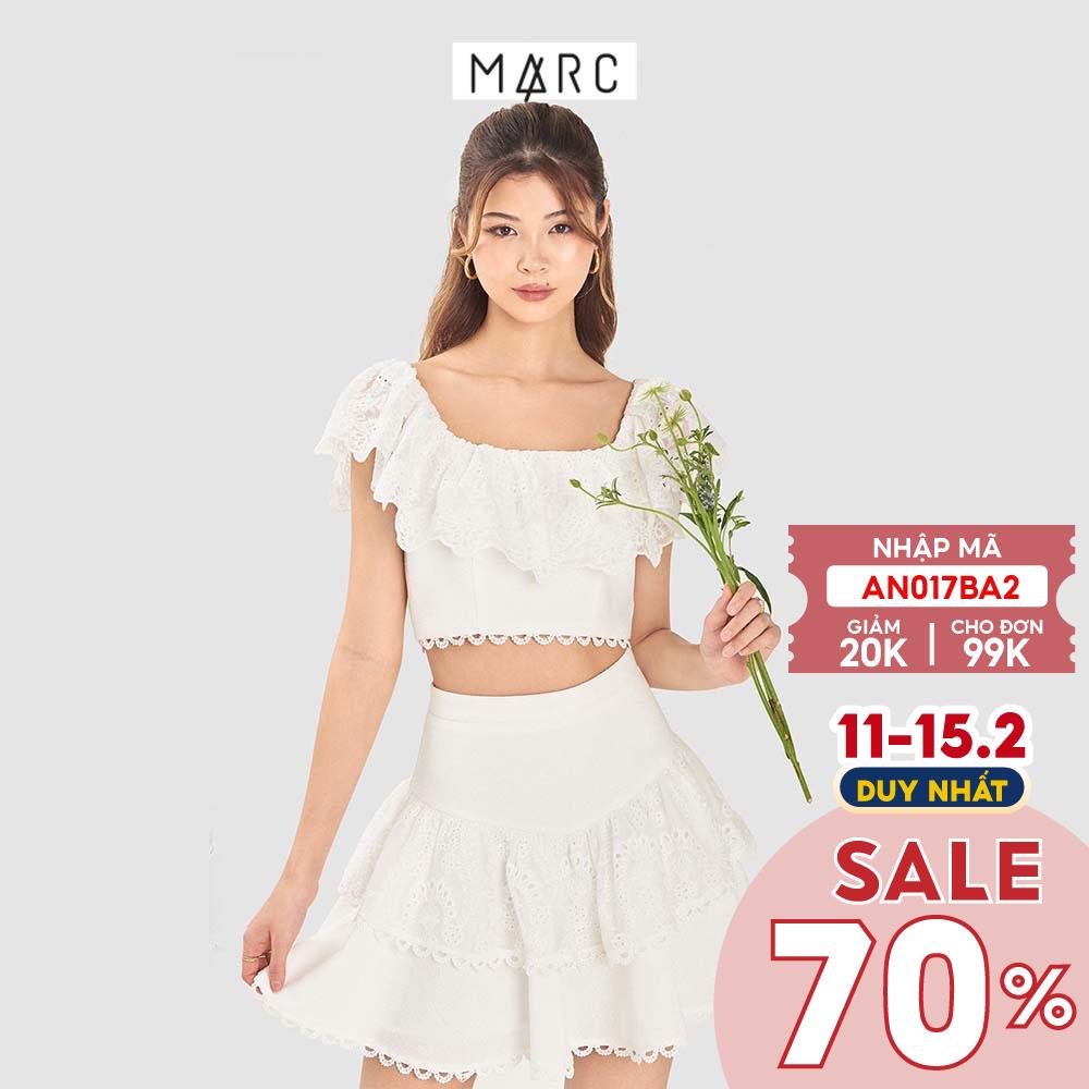 Chân váy nữ MARC FASHION xòe 2 tầng phối ren | BigBuy360 - bigbuy360.vn