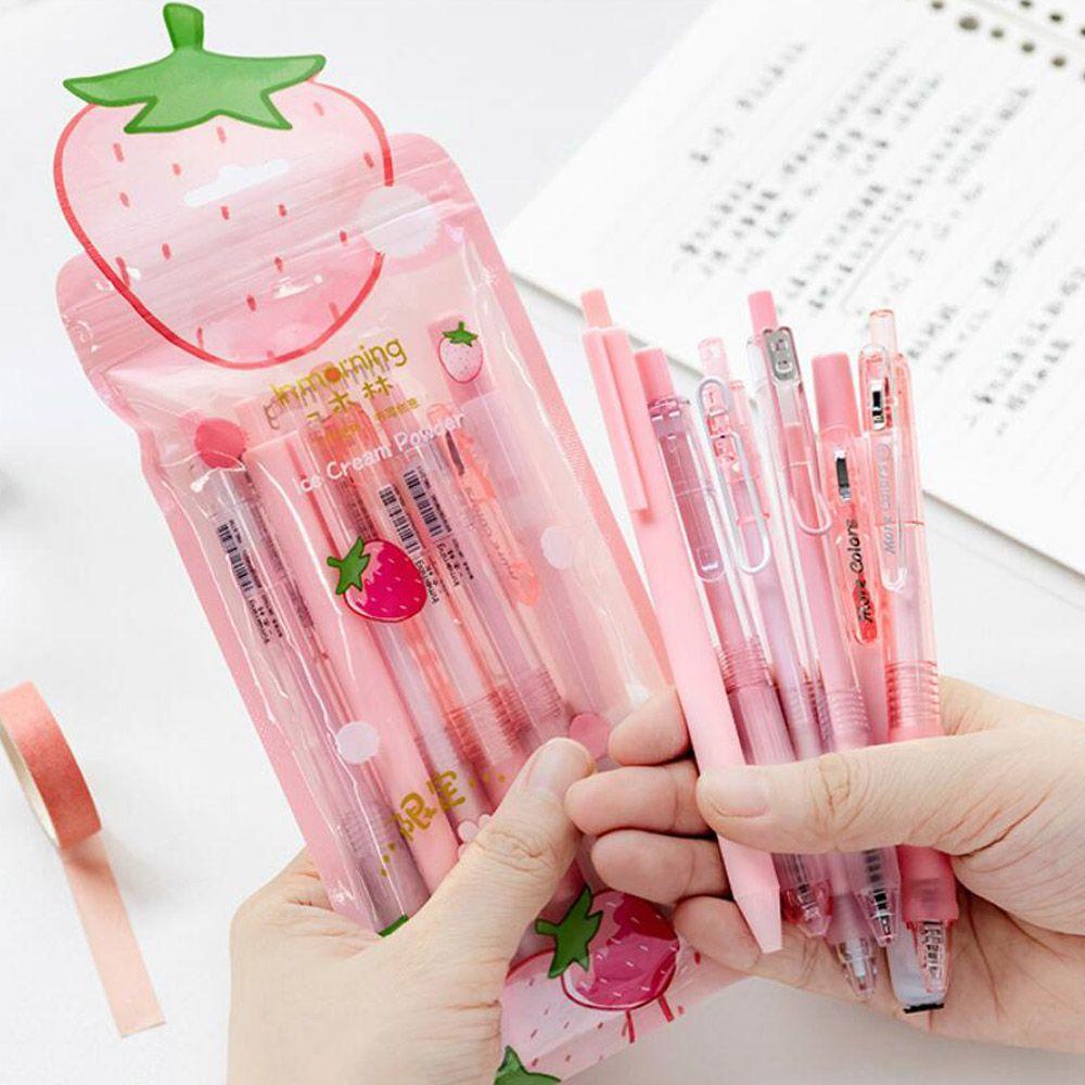 CHOOKEY Set 6 Bút Mực Nước Dạng Nhấn Tiện Dụng Chất Lượng Cao