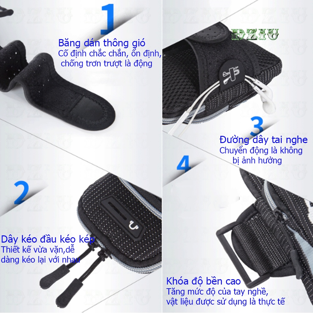 Túi đeo tay thể thao chạy bộ - Túi đựng điện thoại đeo cánh tay hình người nghe nhạc