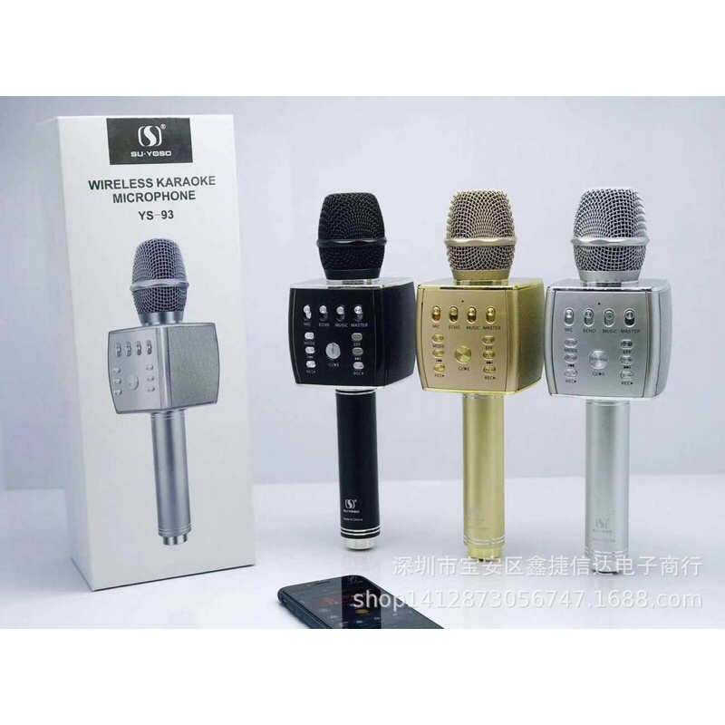 Mic karaoke Ys-93 kèm loa Bluetooth 3in1 tuyệt đỉnh âm thanh