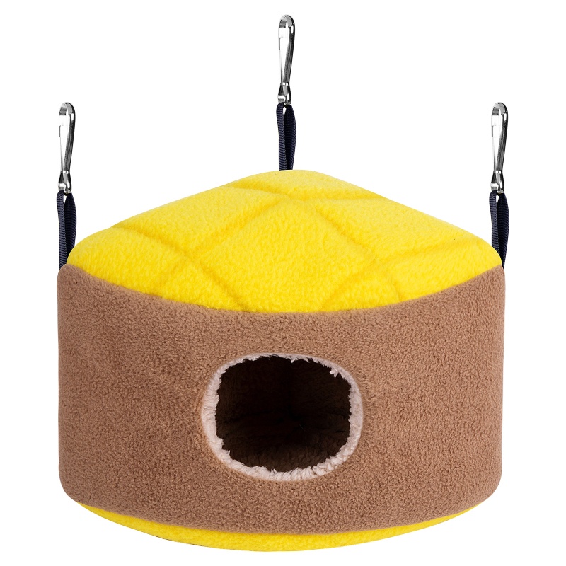 Tổ vải nhung lông giữ ấm treo trong lồng chim vẹt/ chuột hamster/ chuột nhảy