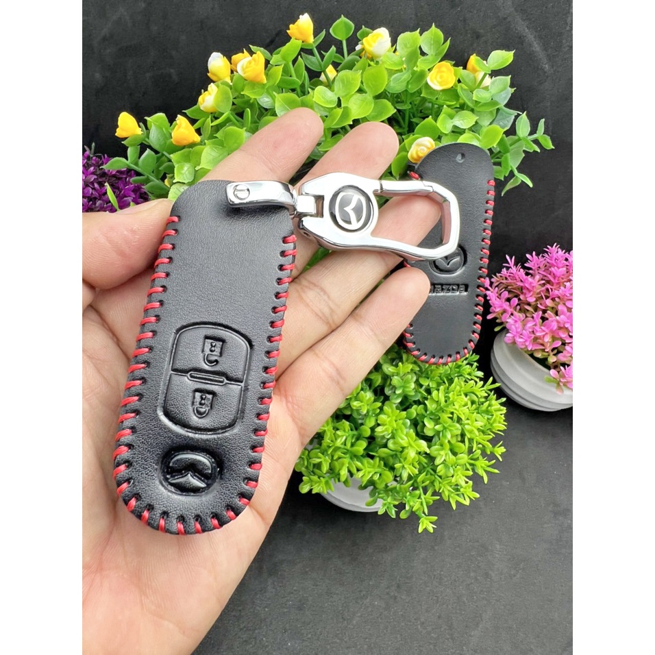 Bao da chìa khóa  2 Nút thông minh cho Mazda2, Mazda3, Mazda6 đời 2016-2019