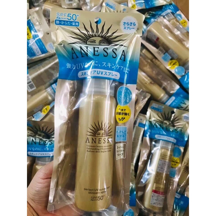 mẫu 2020 Kem chống nắng dạng xịt Anessa perfect màu vàng