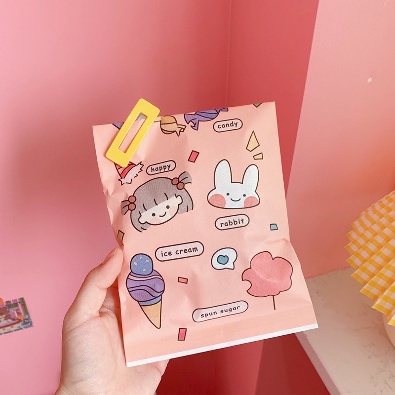 Túi giấy đựng quà quà tặng / kẹo bánh hình vẽ cute