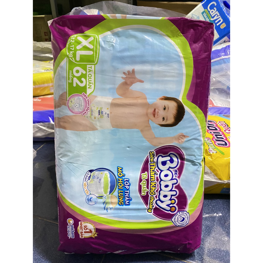 [TẶNG 8 MIẾNG] Tã quần BOBBY Size XXL 56 Miếng (12-25kg)