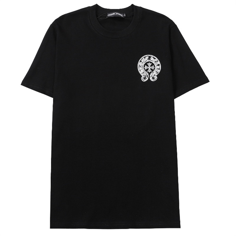 Áo Thun Cotton Tay Ngắn Dáng Rộng In Hình Chrome Heart Phát Sáng Thời Trang Cho Cặp Đôi