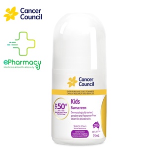 Cancer Council Kids Kem Chống Nắng Sunscreen dạng lăn dành cho trẻ em SPF50+ UVA-UVB 75ml