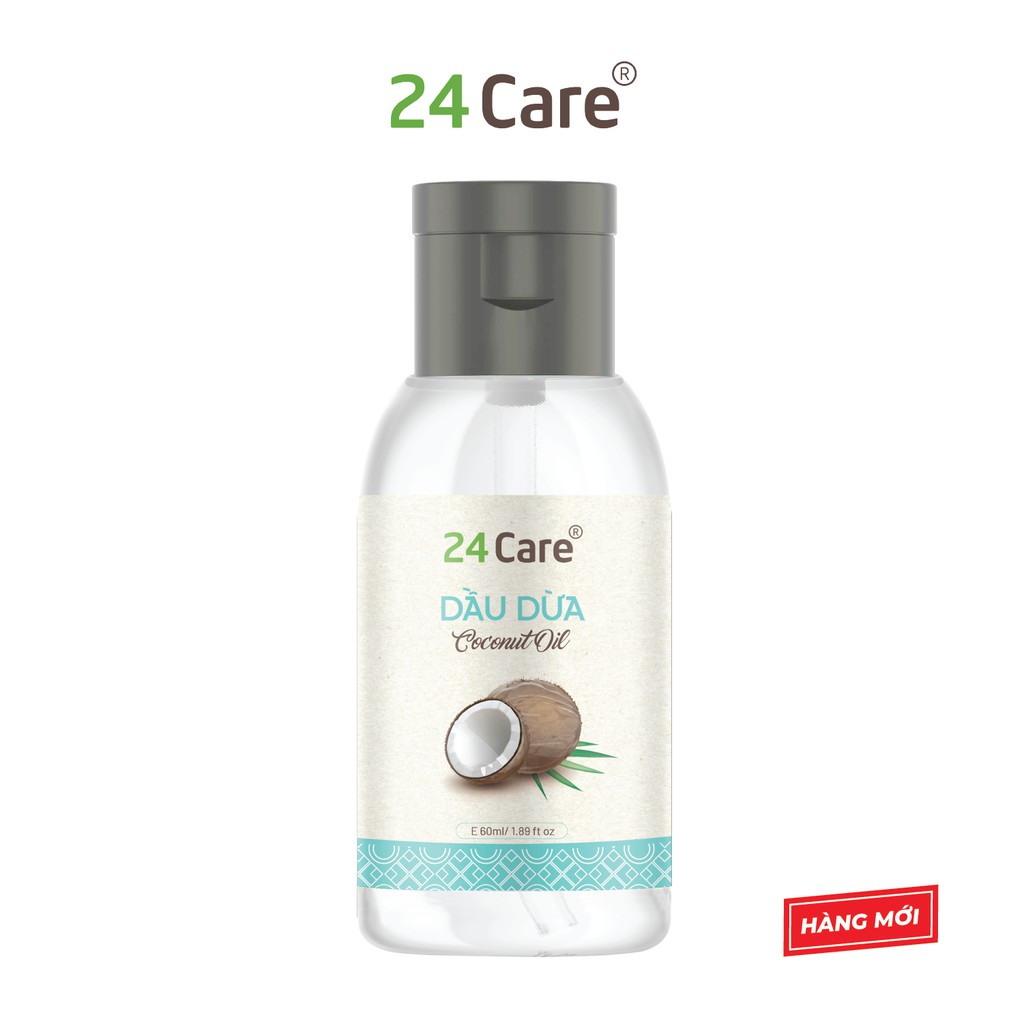Dầu dừa 24Care nguyên chất – nước súc miệng trắng răng, khử mùi hôi răng miệng hiệu quả 60ml