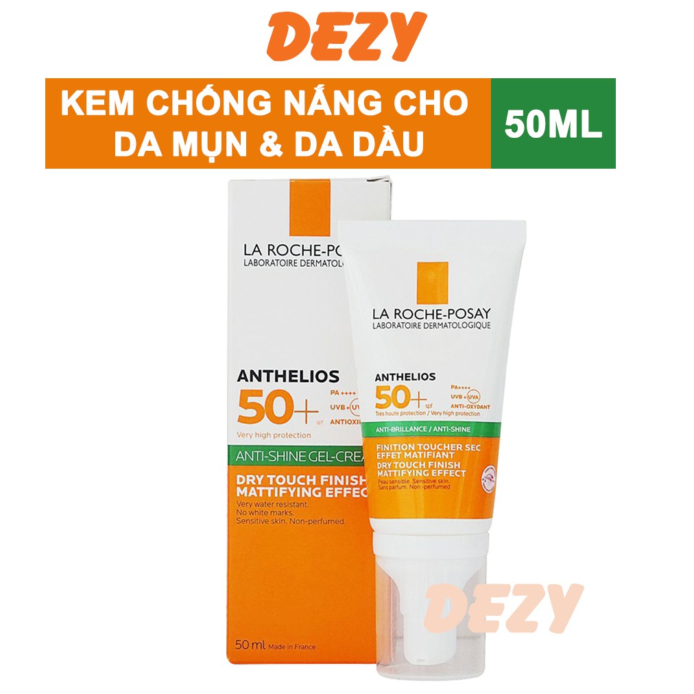 Kem Chống Nắng La Roche Posay CHÍNH HÃNG - Kcn Dạng Gel Da Dầu Mụn Kềm Dầu &amp; Sữa Chống Nắng Da Khô Larosche Posay Dezy