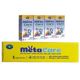 Sữa Bột Pha  Sẵn Metacare nhãn vàng 110ml ( Thùng x 48 hộp), Date mới nhất