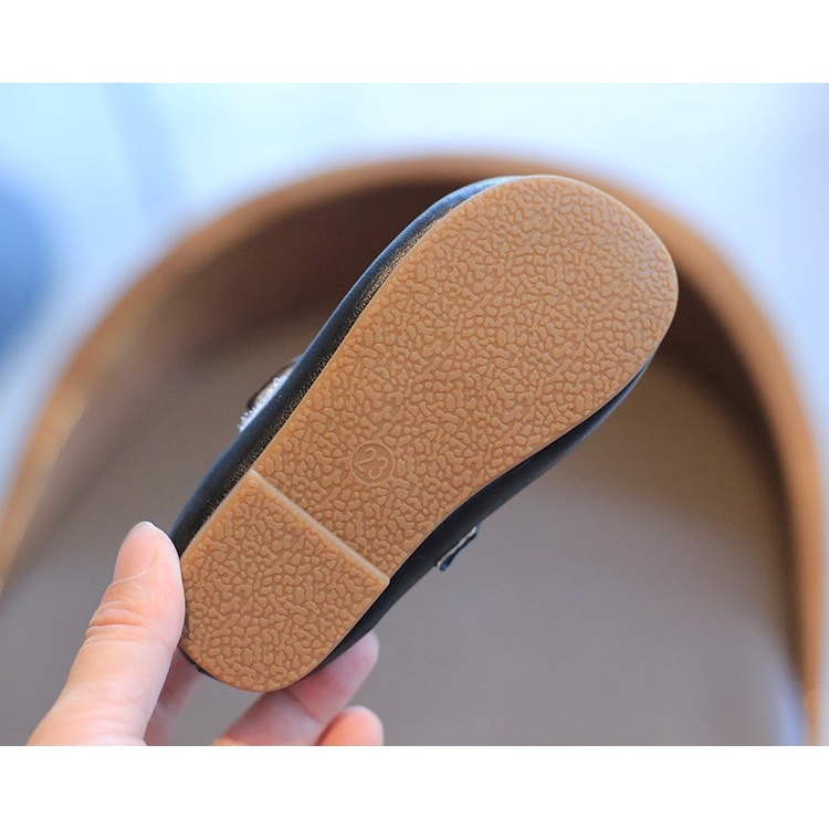Giày Búp Bê Da Mềm Màu Trơn Chống Trượt Cho Bé 1-8 Tuổi