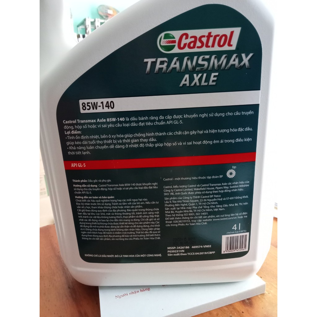 Dầu Nhớt cầu Castrol Transmax  85w-140