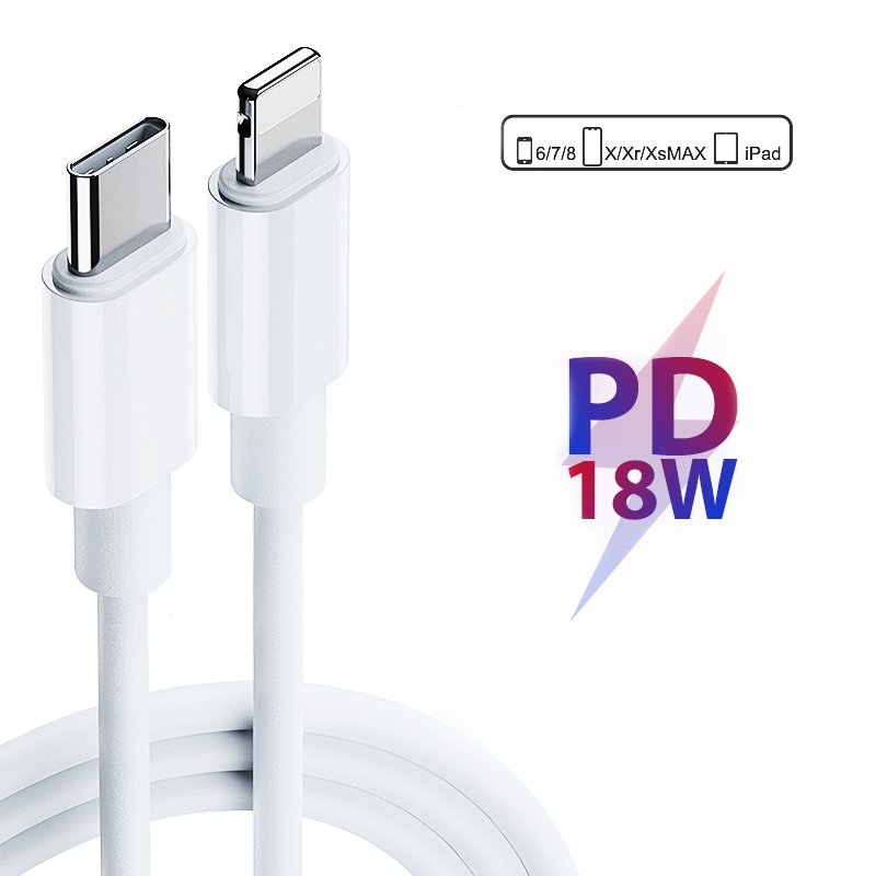 PD nhanh Sạc cáp / USB C sang công ty Lightning / 18W 3A / Dữ liệu dây cho iPhone 11 Pro XS Max 8 Plus Macbook