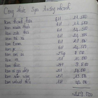 Công thức spa trắng nhanh siêu xịn xò.