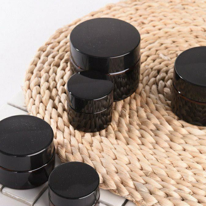 Hủ Đựng Kem ❤ TOP GIÁ RẺ ❤ Hũ chiết kem thủy tinh nâu 15g/20g/30g/50g - Hũ đựng kem , phụ kiện du lịch