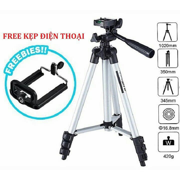 Gậy live tream, chụp ảnh tự sướng 3 chân Tripod 3110