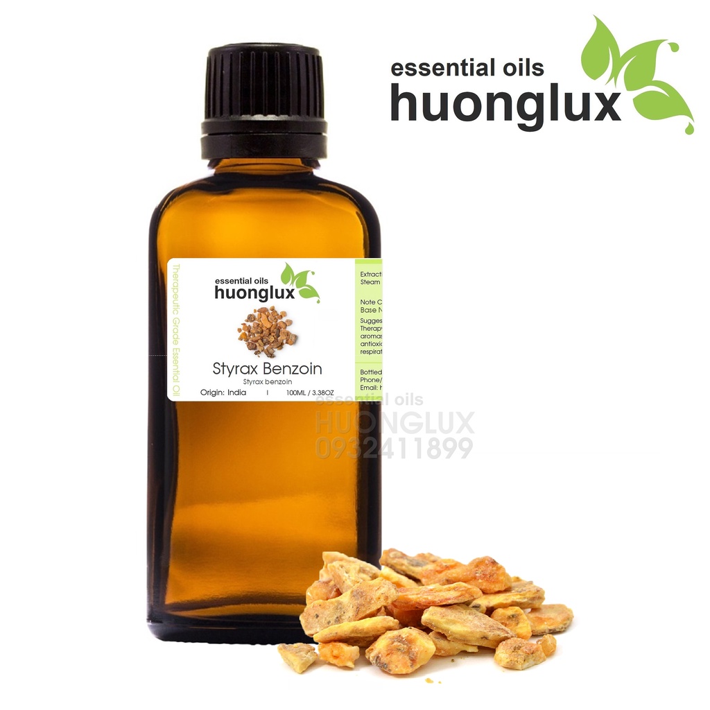 [50/100ML] Tinh dầu nhựa cánh kiến trắng Styrax Benzoin Essential Oil (Onycha)