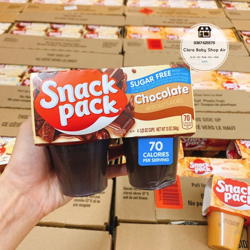 ( Air/ Mỹ)( Mix 3 lốc 12 hũ ) Váng sữa Snack pack cho bé 6m của Mỹ date tháng 2022