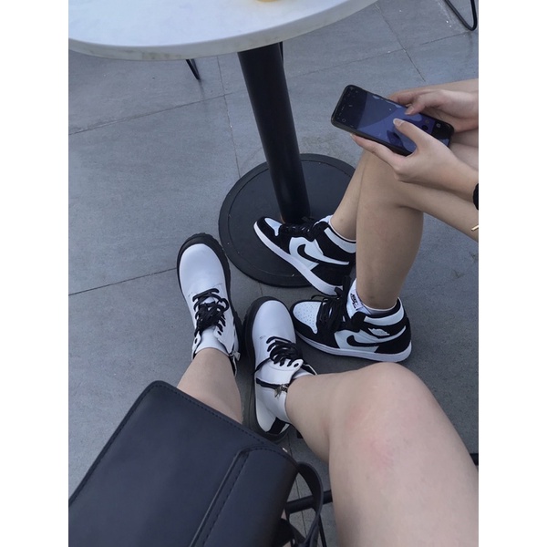 Boots cao cổ đen và trắng được bác Hằng review đế bánh mì 8cm kèm ảnh thật | BigBuy360 - bigbuy360.vn