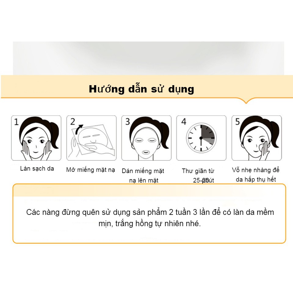 Combo 10 Mặt nạ Táo đỏ dưỡng sáng mịn da tăng độ đàn hồi VENZEN Apple Skin Moisture Mask