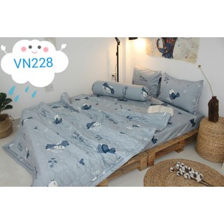 Bộ drap giường Cotton kèm mền