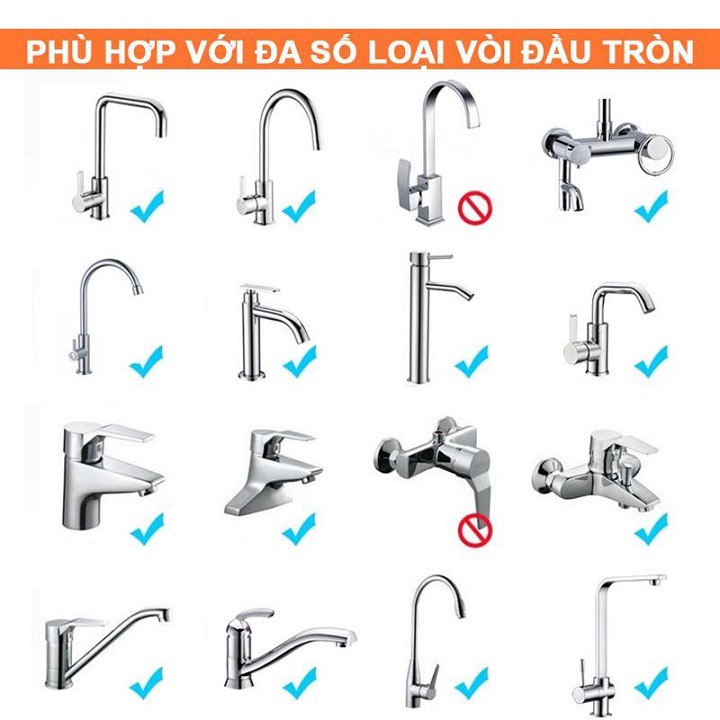 Đầu vòi tăng áp điều hướng xoay 360 độ với 3 chế độ nước.