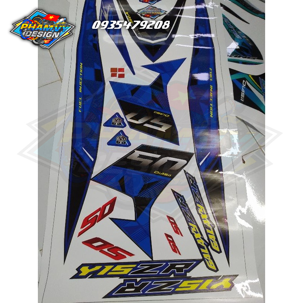 Tem galaxy xanh thiết kế