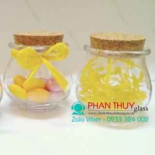 Hũ Thủy tinh 100ml  nắp gỗ