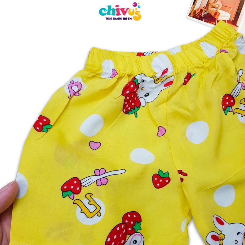 Quần đùi bé trai bé gái chất lanh lụa hoạ tiết đặc sắc CHIVU's KID quần chục bé trai bé gái 1 2 3 4 5 tuổi