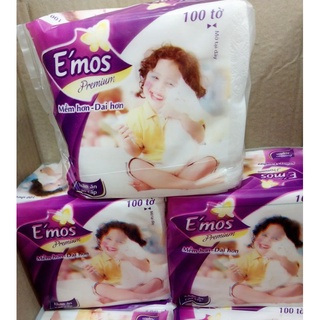 [ Combo 10 Gói ] Giấy Ăn Cao Cấp E'mos mềm hơn dai hơn