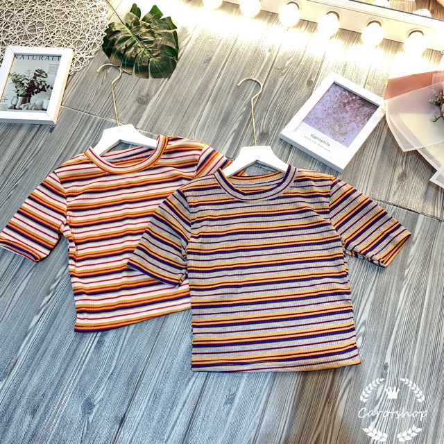 [Mã FAMAYWA giảm 10K đơn 50K] [ XẢ KHO 3 NGÀY Áo thun croptop sọc siêu hot - Carotshop | BigBuy360 - bigbuy360.vn