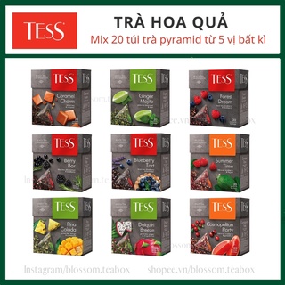 [Mix 20 gói] Trà hoa quả Tess - ginger mojito, summer time, bluebery tart, banana split. chocolate kiss