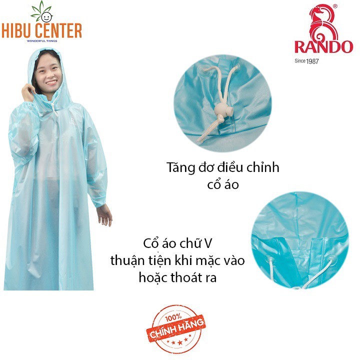 Áo Mưa RANDO Easy Trum | Trùm Cực Nhanh, Siêu Nhẹ, Cực Bền | hibucenter