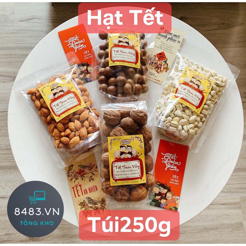 Túi 250g Hạt ngon các loại  ăn vặt biếu tặng đãi khách